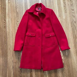 J.Crew Red Wool Coat with Thinsulate, Size Tall 14